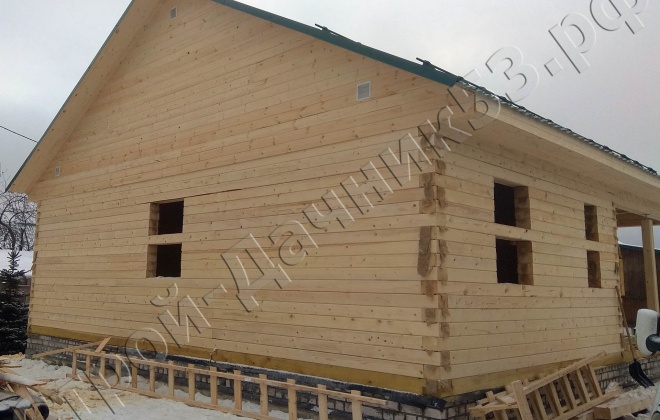 3 брусовой дом од-11, 9×9, 81 м², тверская область,  калининский район, деревня ямок (1)